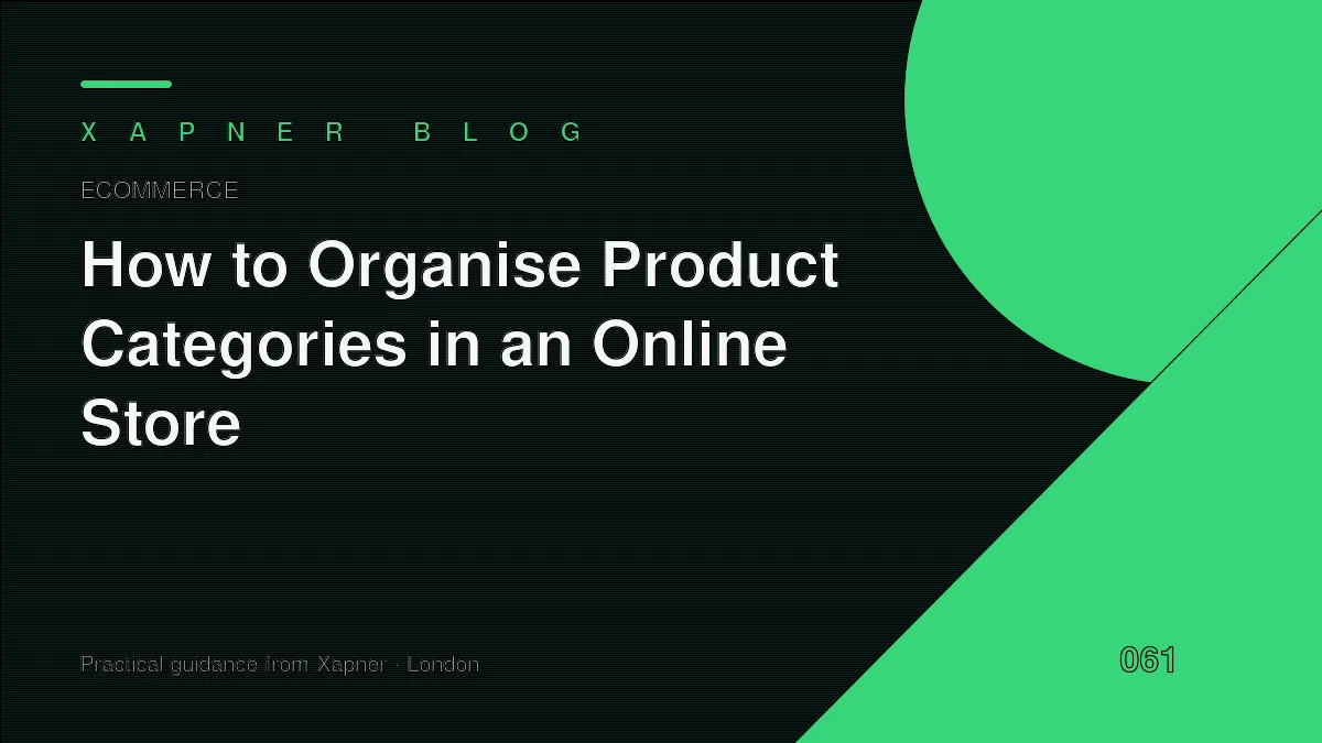 How to Organise Product Categories in an Online Store — practical guidance from Xapner