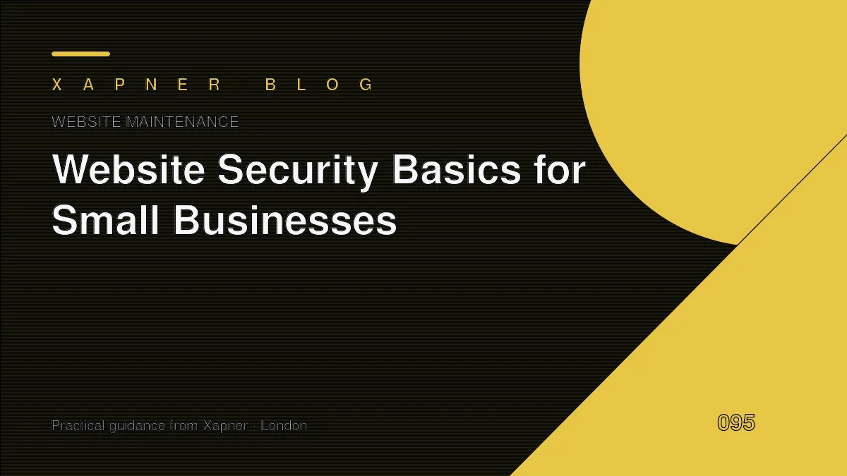 Website Security Basics for Businesses — practical guidance from Xapner